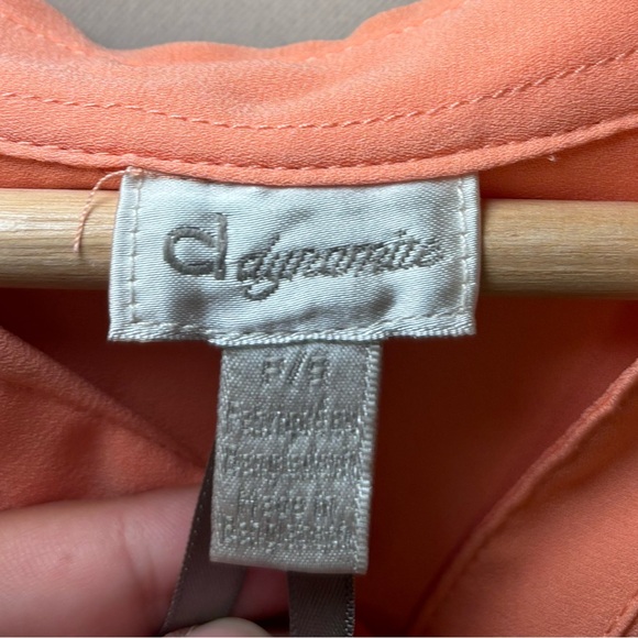 Dynamite Sheer Peach Blouse Size small - Picture 2 of 4